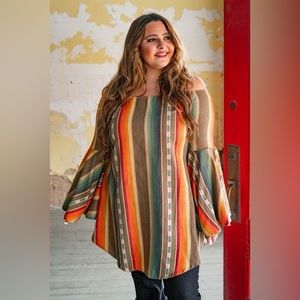 L&B serape tunic top Size XL/1X